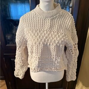 ZARA NWOT chunky open knit cropped sweater